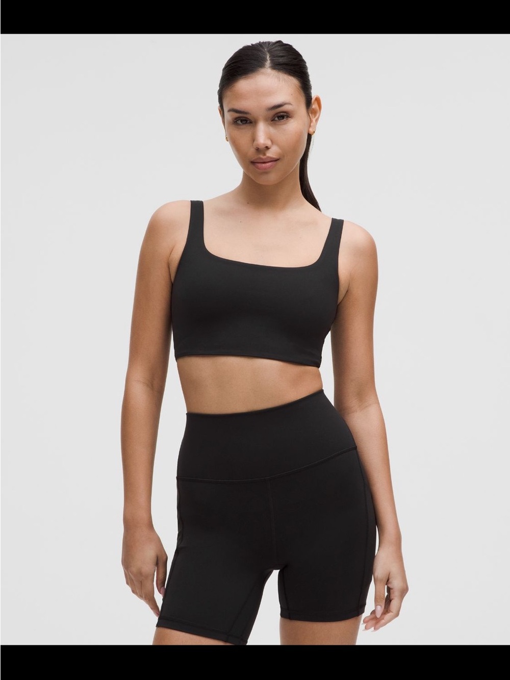 Lululemon Bend This Front-to-Back Bra Scoop and Square Neck in Black Size S/M